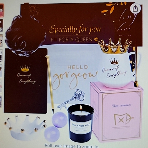 Sqeffort Accessories - SQEFFORT Gift Basket Box for Her 10pc Luxurious Gifts Mug Tray Candle Bag New…